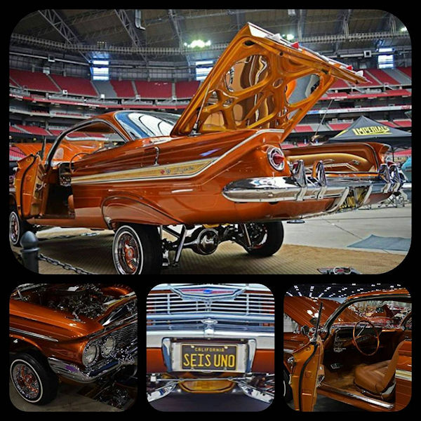 chevy impala displayed at car show
